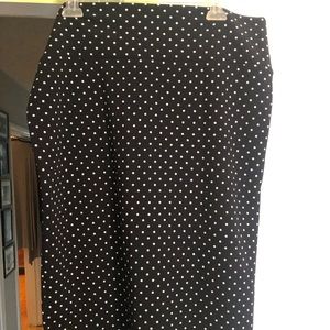 Black with white polka dot LuLaRoe Cassie Skirt